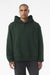 Bella + Canvas BC4719 Mens Hooded Sweathshirt w/ Pouch Pocket Forest Green Model Front