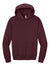 Bella + Canvas BC4719 Mens Hooded Sweathshirt w/ Pouch Pocket Maroon Flat Front