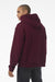 Bella + Canvas BC4719 Mens Hooded Sweathshirt w/ Pouch Pocket Maroon Model Back