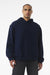 Bella + Canvas BC4719 Mens Hooded Sweathshirt w/ Pouch Pocket Navy Blue Model Front