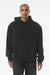Bella + Canvas BC4719 Mens Hooded Sweathshirt w/ Pouch Pocket Vintage Black Model Front