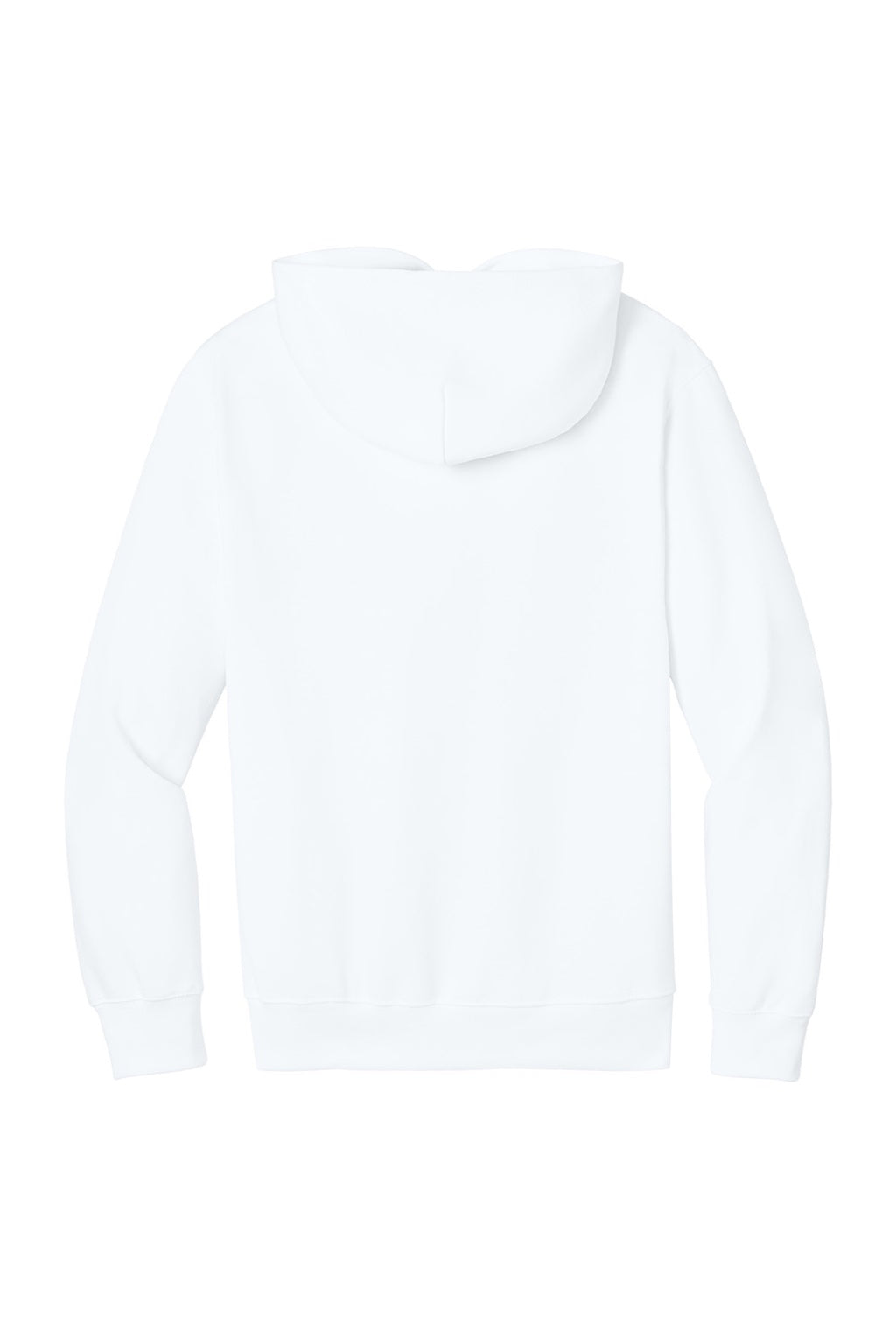 Bella + Canvas BC4719 Mens Hooded Sweathshirt w/ Pouch Pocket White Flat Back