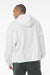 Bella + Canvas BC4719 Mens Hooded Sweathshirt w/ Pouch Pocket White Model Back