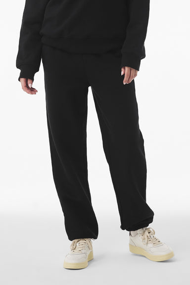 Bella + Canvas BC4737 Mens Sweatpants w/ Pockets Black Model Front