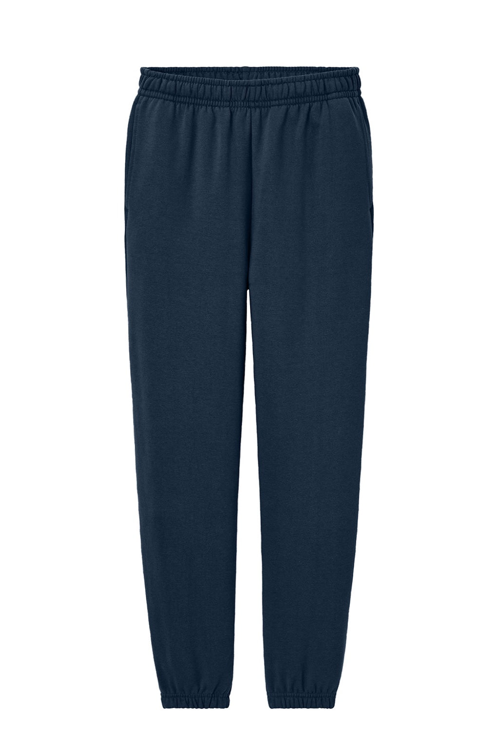 Bella + Canvas BC4737 Mens Sweatpants w/ Pockets Navy Blue Flat Front