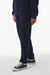 Bella + Canvas BC4737 Mens Sweatpants w/ Pockets Navy Blue Model Side