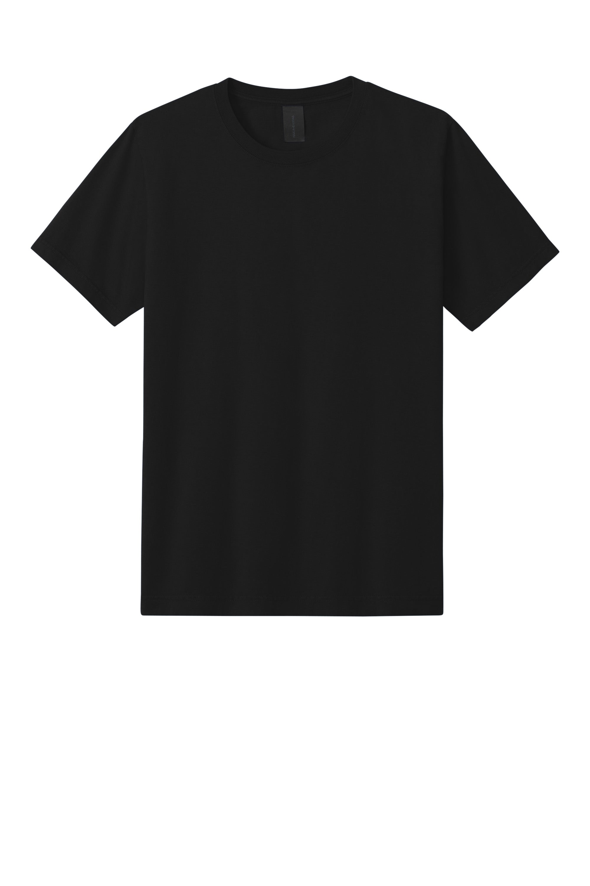 Bella + Canvas BC4810GD Mens Garment Dyed Short Sleeve Crewneck T-Shirt Black Flat Front