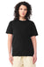 Bella + Canvas BC4810GD Mens Garment Dyed Short Sleeve Crewneck T-Shirt Black Model Side