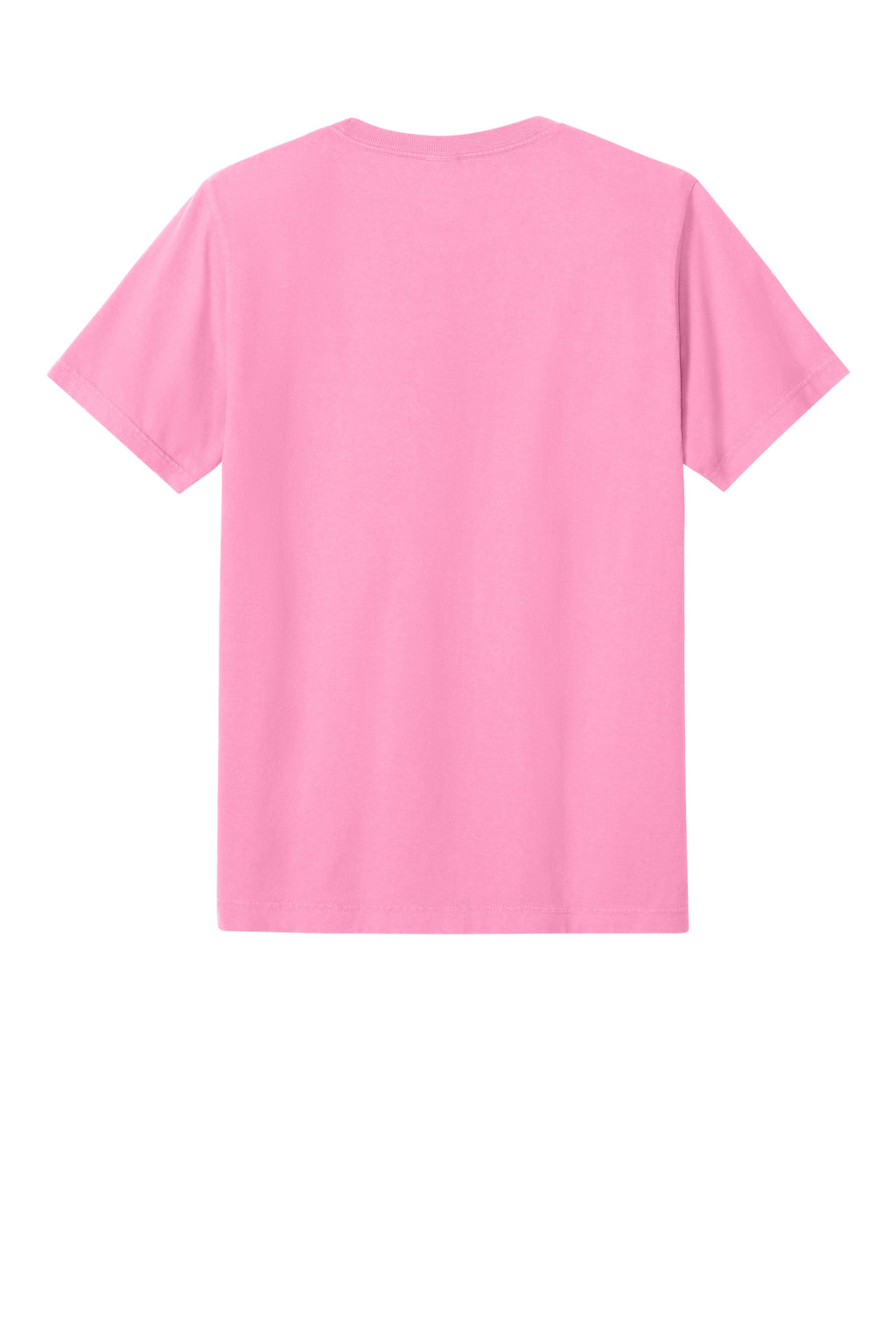 Bella + Canvas BC4810GD Mens Garment Dyed Short Sleeve Crewneck T-Shirt Bubble Gum Pink Flat Back