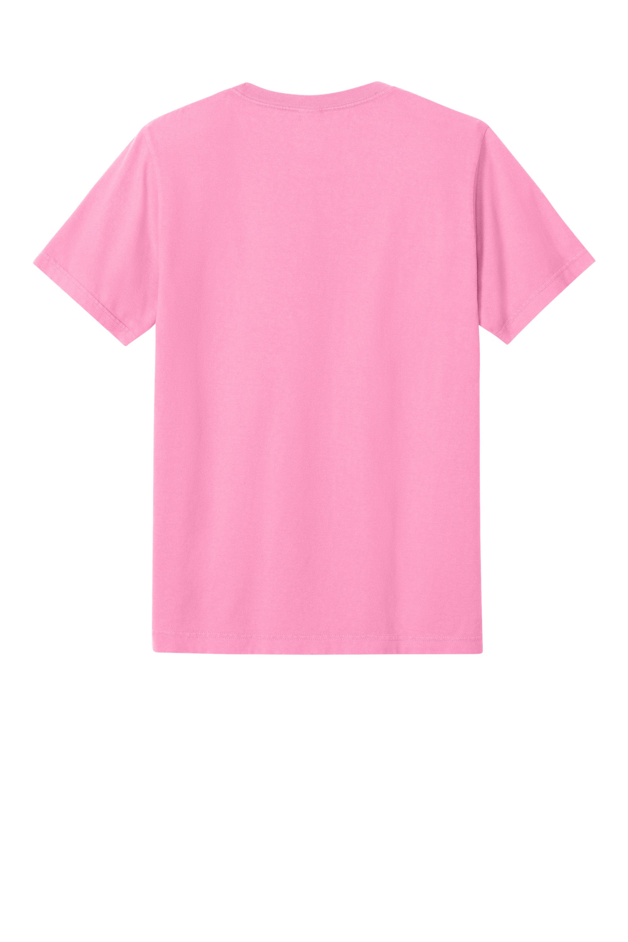 Bella + Canvas BC4810GD Mens Garment Dyed Short Sleeve Crewneck T-Shirt Bubble Gum Pink Flat Back