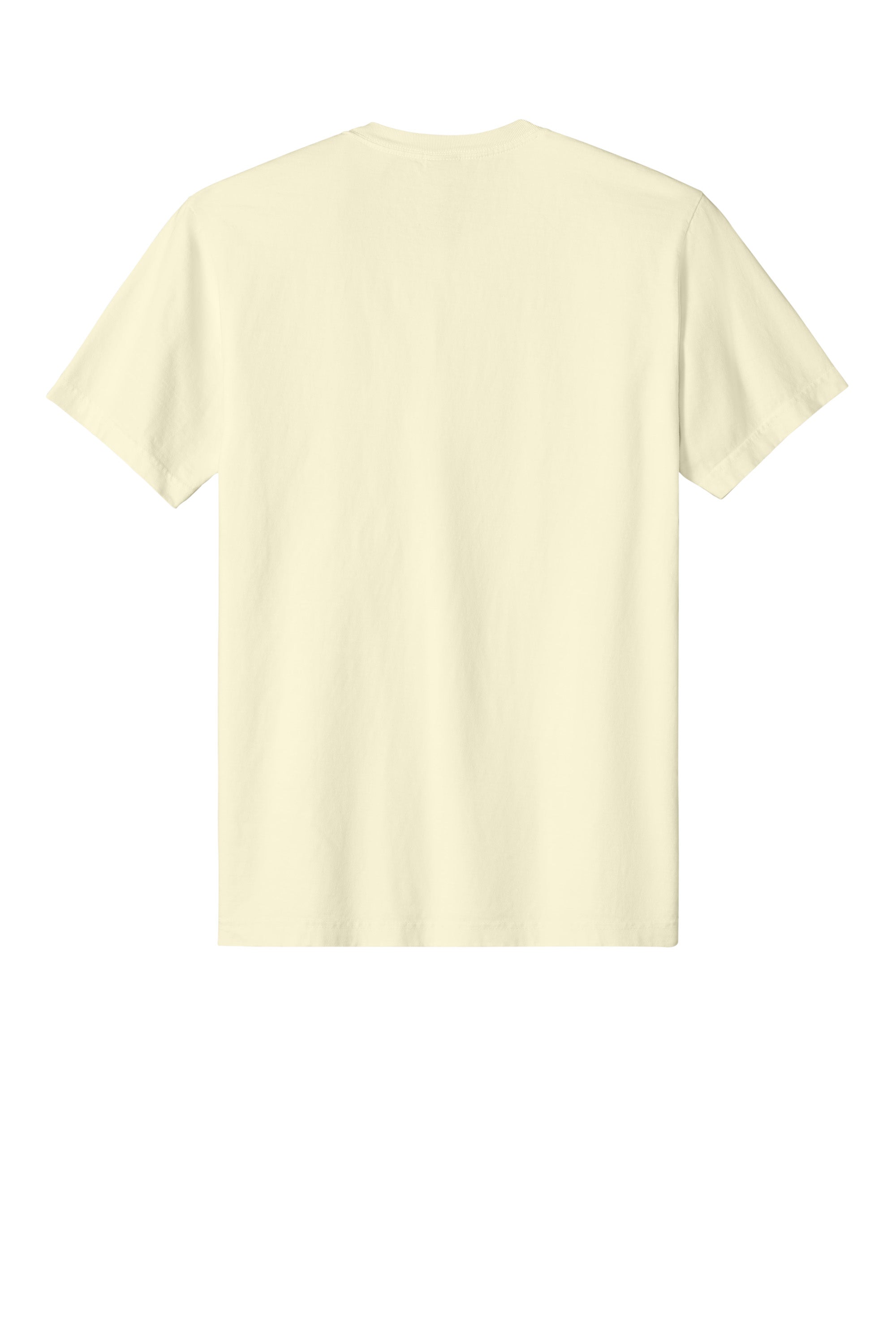 Bella + Canvas BC4810GD Mens Garment Dyed Short Sleeve Crewneck T-Shirt Buttermilk White Flat Back