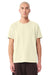 Bella + Canvas BC4810GD Mens Garment Dyed Short Sleeve Crewneck T-Shirt Buttermilk White Model Front