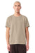 Bella + Canvas BC4810GD Mens Garment Dyed Short Sleeve Crewneck T-Shirt Khaki Brown Model Front