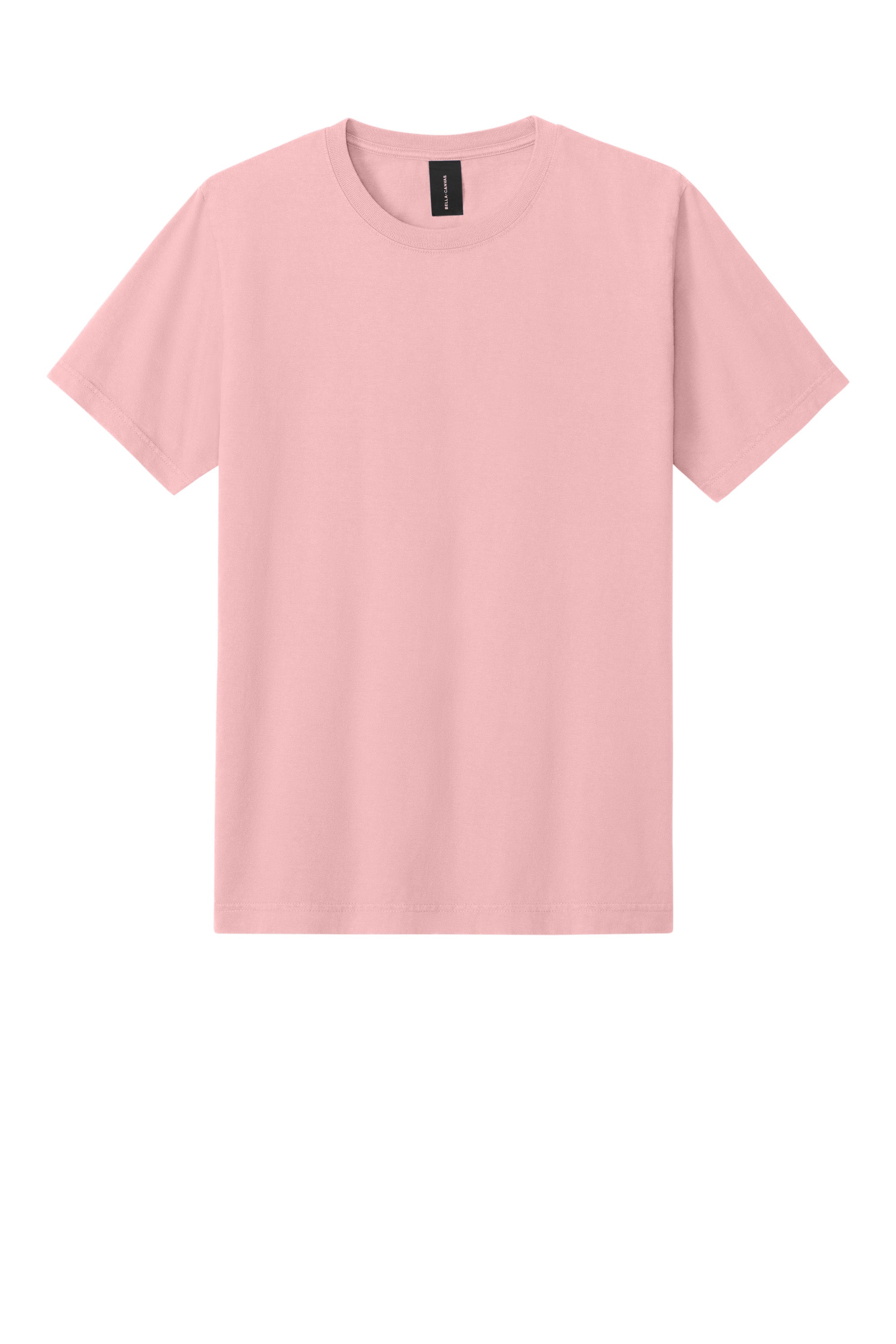 Bella + Canvas BC4810GD Mens Garment Dyed Short Sleeve Crewneck T-Shirt Pink Flat Front
