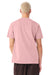 Bella + Canvas BC4810GD Mens Garment Dyed Short Sleeve Crewneck T-Shirt Pink Model Back