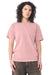 Bella + Canvas BC4810GD Mens Garment Dyed Short Sleeve Crewneck T-Shirt Pink Model Side
