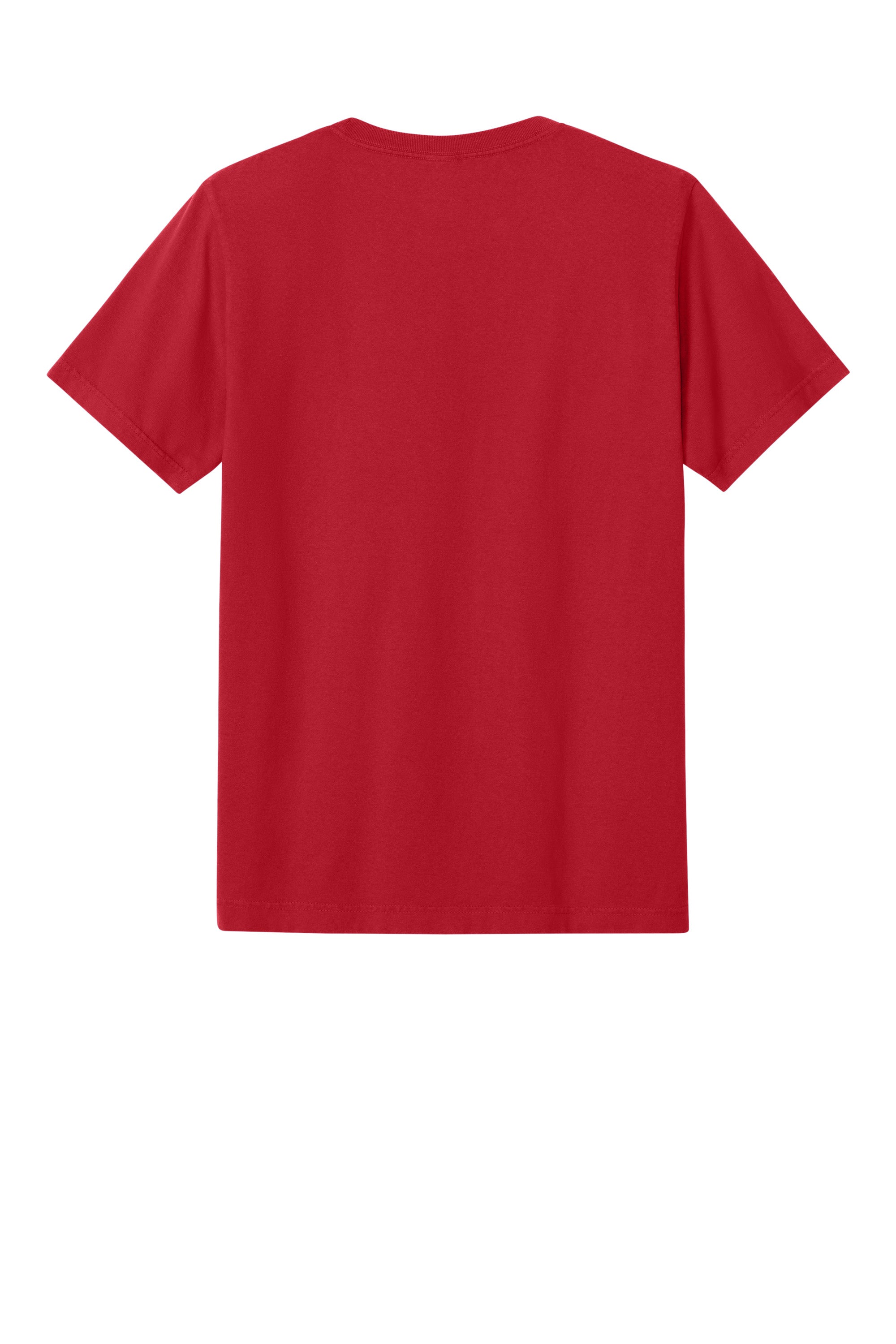 Bella + Canvas BC4810GD Mens Garment Dyed Short Sleeve Crewneck T-Shirt Pop Red Flat Back