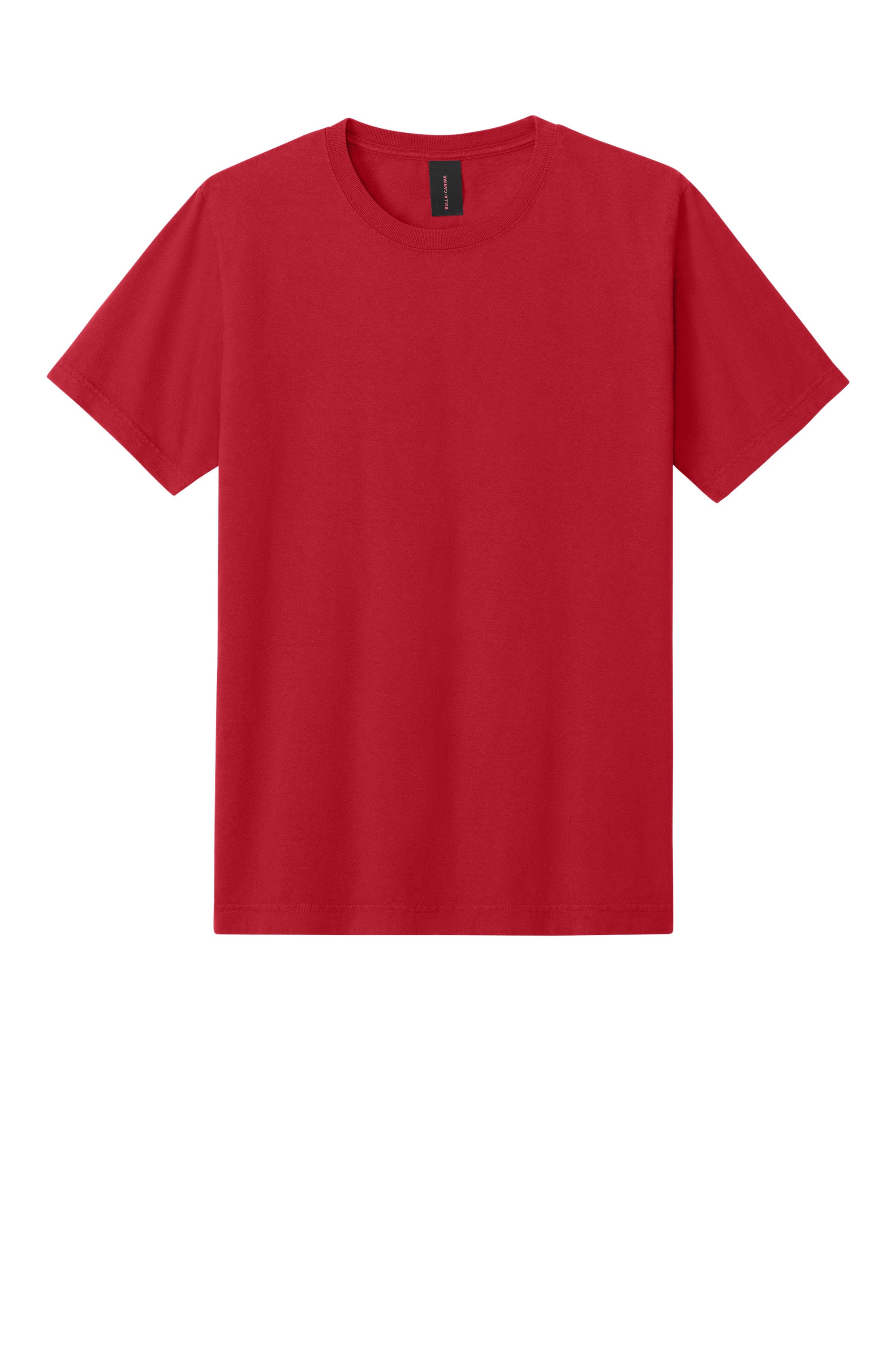 Bella + Canvas BC4810GD Mens Garment Dyed Short Sleeve Crewneck T-Shirt Pop Red Flat Front