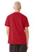 Bella + Canvas BC4810GD Mens Garment Dyed Short Sleeve Crewneck T-Shirt Pop Red Model Back