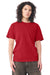 Bella + Canvas BC4810GD Mens Garment Dyed Short Sleeve Crewneck T-Shirt Pop Red Model Side