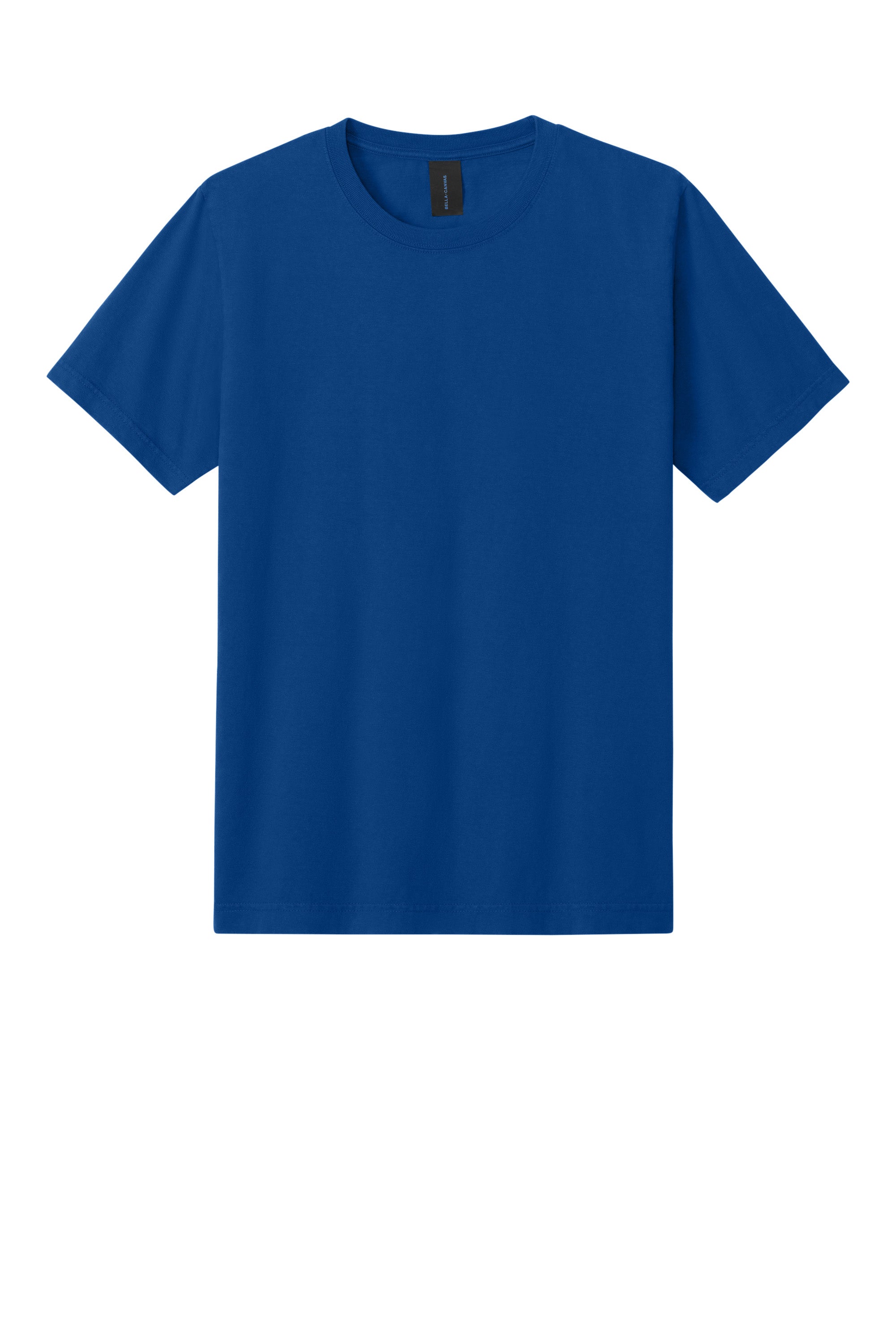 Bella + Canvas BC4810GD Mens Garment Dyed Short Sleeve Crewneck T-Shirt Royal Blue Flat Front