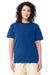 Bella + Canvas BC4810GD Mens Garment Dyed Short Sleeve Crewneck T-Shirt Royal Blue Model Side