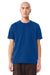 Bella + Canvas BC4810GD Mens Garment Dyed Short Sleeve Crewneck T-Shirt Royal Blue Model Front