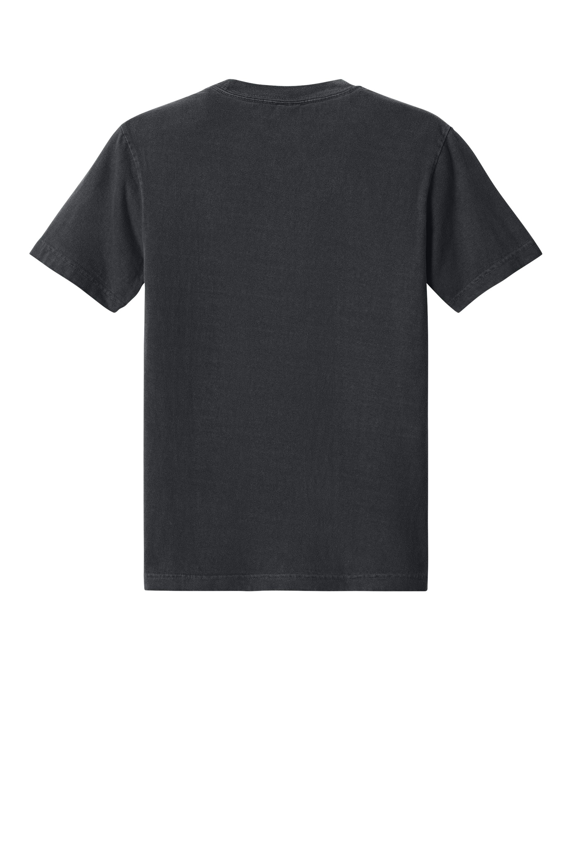 Bella + Canvas BC4810GD Mens Garment Dyed Short Sleeve Crewneck T-Shirt Washed Black Flat Back