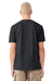 Bella + Canvas BC4810GD Mens Garment Dyed Short Sleeve Crewneck T-Shirt Washed Black Model Back