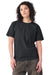 Bella + Canvas BC4810GD Mens Garment Dyed Short Sleeve Crewneck T-Shirt Washed Black Model Side