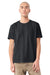 Bella + Canvas BC4810GD Mens Garment Dyed Short Sleeve Crewneck T-Shirt Washed Black Model Front
