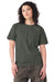 Bella + Canvas BC4810GD Mens Garment Dyed Short Sleeve Crewneck T-Shirt Washed Charcoal Grey Model Side