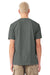 Bella + Canvas BC4810GD Mens Garment Dyed Short Sleeve Crewneck T-Shirt Washed Grey Model Back