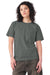 Bella + Canvas BC4810GD Mens Garment Dyed Short Sleeve Crewneck T-Shirt Washed Grey Model Side