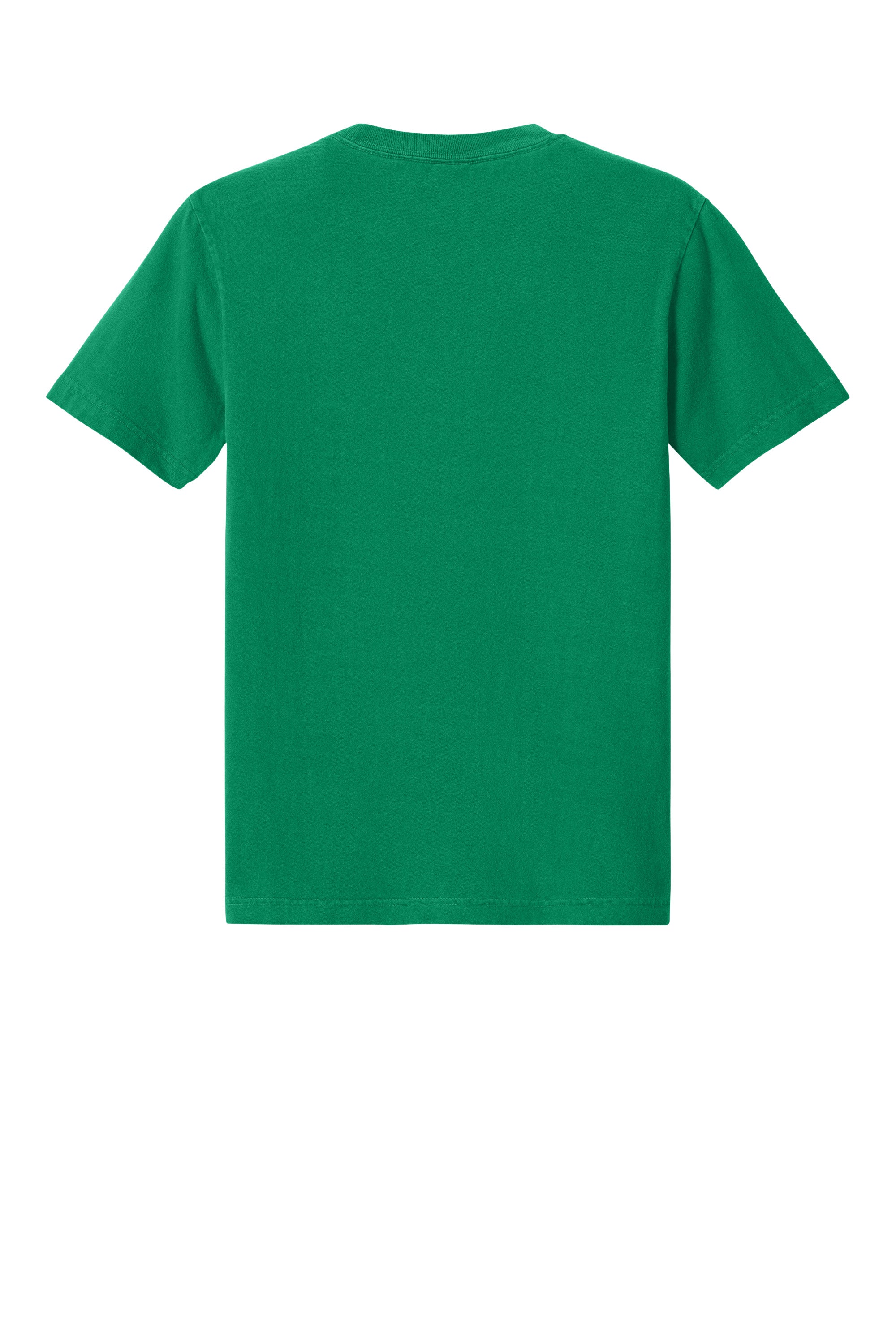 Bella + Canvas BC4810GD Mens Garment Dyed Short Sleeve Crewneck T-Shirt Washed Kelly Green Flat Back