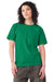 Bella + Canvas BC4810GD Mens Garment Dyed Short Sleeve Crewneck T-Shirt Washed Kelly Green Model Side