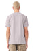 Bella + Canvas BC4810GD Mens Garment Dyed Short Sleeve Crewneck T-Shirt Washed Lavender Purple Model Back