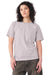 Bella + Canvas BC4810GD Mens Garment Dyed Short Sleeve Crewneck T-Shirt Washed Lavender Purple Model Side