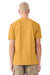 Bella + Canvas BC4810GD Mens Garment Dyed Short Sleeve Crewneck T-Shirt Washed Mustard Yellow Model Back