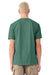 Bella + Canvas BC4810GD Mens Garment Dyed Short Sleeve Crewneck T-Shirt Washed Pine Green Model Back