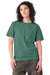 Bella + Canvas BC4810GD Mens Garment Dyed Short Sleeve Crewneck T-Shirt Washed Pine Green Model Side