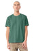 Bella + Canvas BC4810GD Mens Garment Dyed Short Sleeve Crewneck T-Shirt Washed Pine Green Model Front