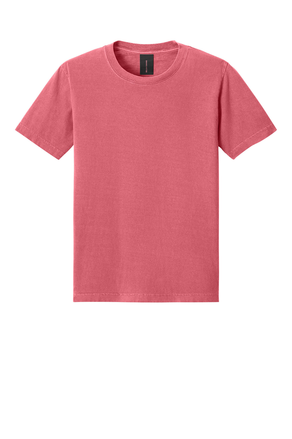 Bella + Canvas BC4810GD Mens Garment Dyed Short Sleeve Crewneck T-Shirt Washed Red Flat Front