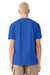 Bella + Canvas BC4810GD Mens Garment Dyed Short Sleeve Crewneck T-Shirt Washed Royal Blue Model Back