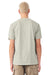 Bella + Canvas BC4810GD Mens Garment Dyed Short Sleeve Crewneck T-Shirt Washed Thyme Model Back