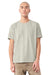 Bella + Canvas BC4810GD Mens Garment Dyed Short Sleeve Crewneck T-Shirt Washed Thyme Model Front