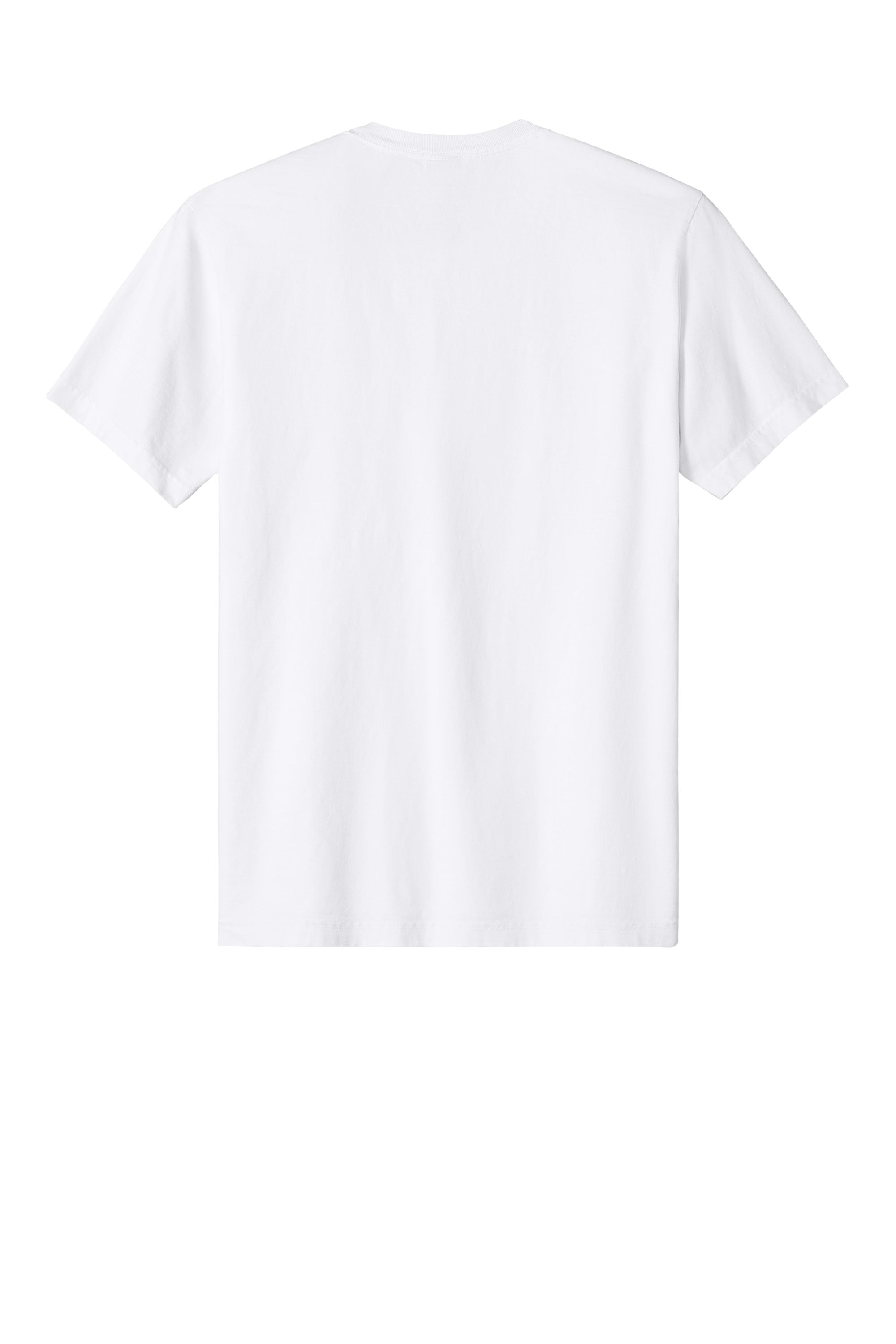 Bella + Canvas BC4810GD Mens Garment Dyed Short Sleeve Crewneck T-Shirt White Flat Back