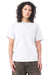 Bella + Canvas BC4810GD Mens Garment Dyed Short Sleeve Crewneck T-Shirt White Model Side