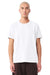 Bella + Canvas BC4810GD Mens Garment Dyed Short Sleeve Crewneck T-Shirt White Model Front