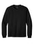 Bella + Canvas BC4851GD Mens Garment Dyed Long Sleeve Crewneck T-Shirt Black Flat Front